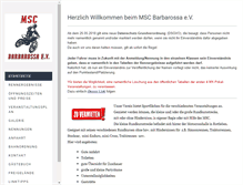 Tablet Screenshot of msc-barbarossa-ev.de